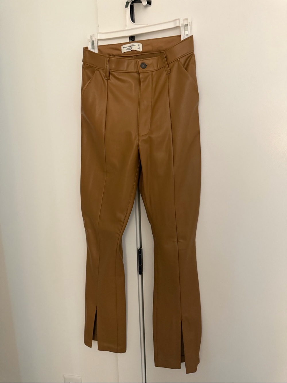 Abercrombie & Fitch Cognac Faux Leather Pants
